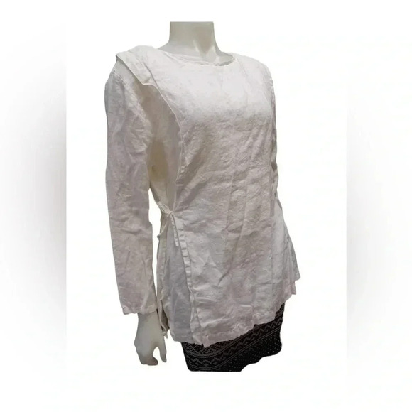 Bryn Walker 100% Linen White Tunic Top Size Small - Picture 2 of 12